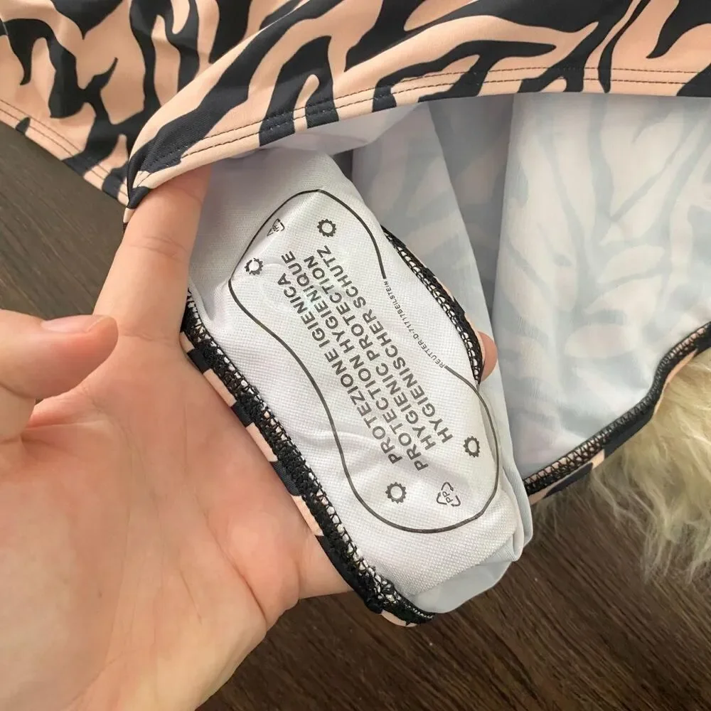 NWOT Chic Soul Spending My PTO Swimsuit, Zebra pattern Size 3XL